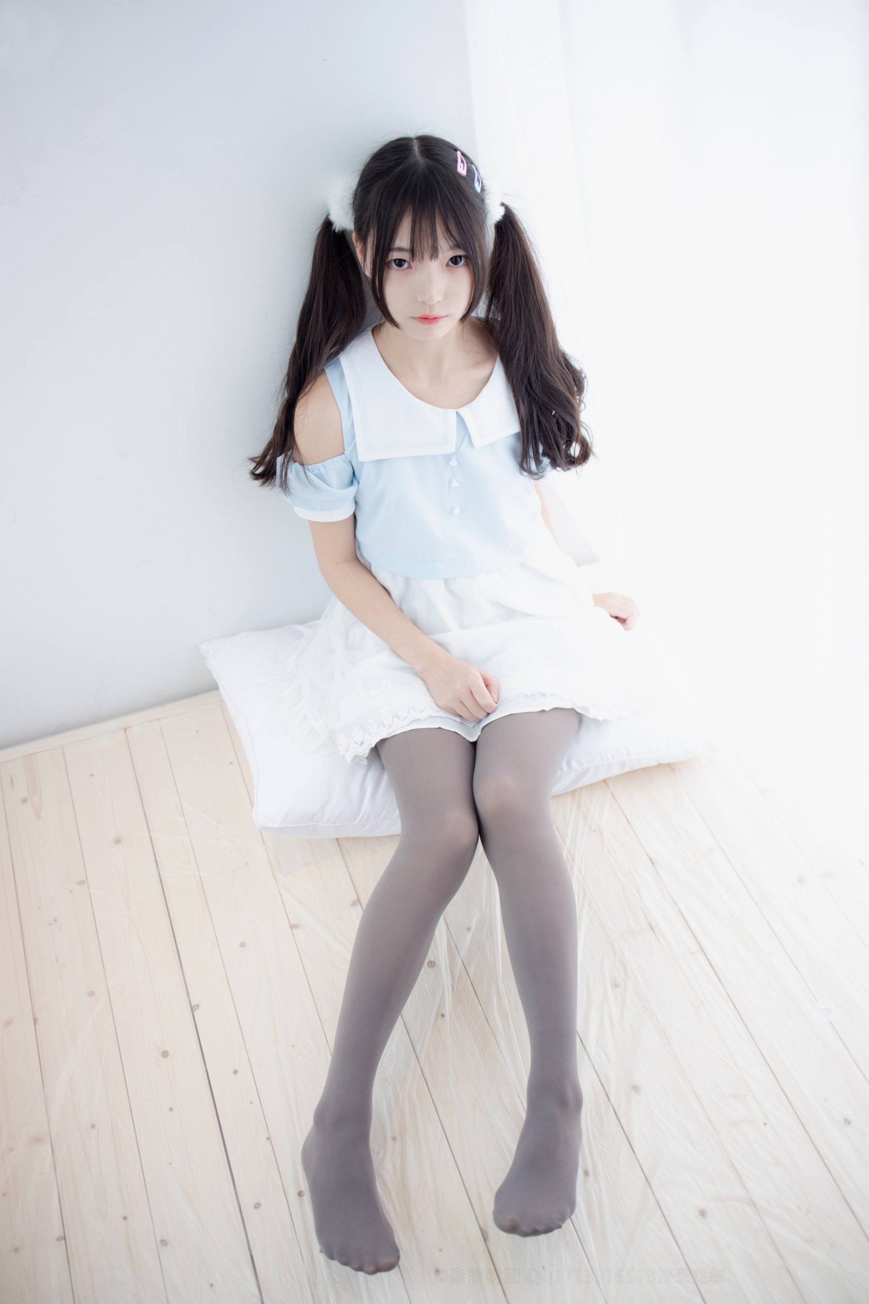 图片[2]-超级甜美的灰丝小姑娘【86P】20005-花间社