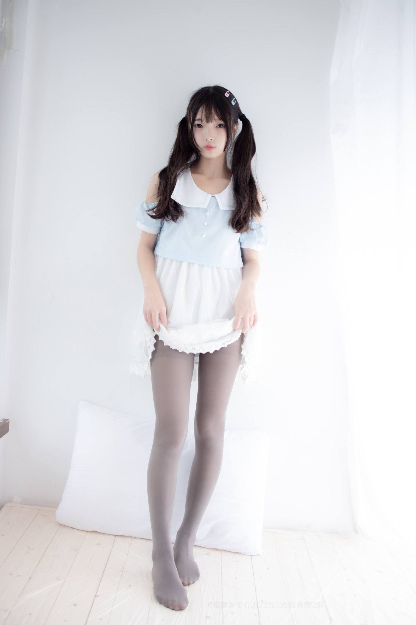 图片[4]-超级甜美的灰丝小姑娘【86P】20005-花间社