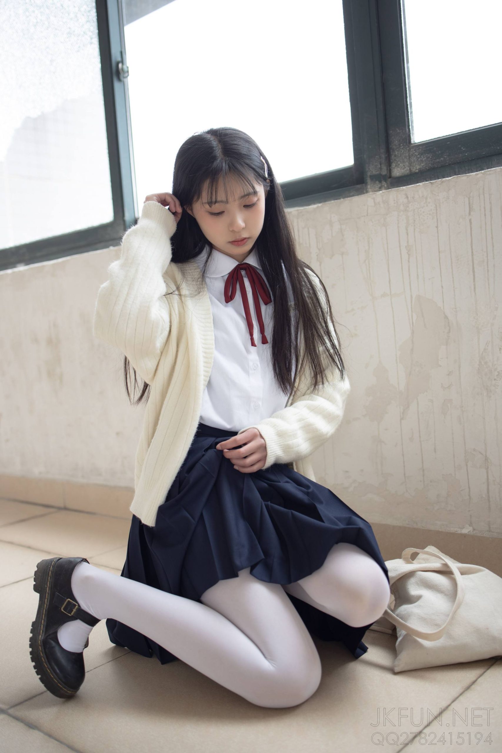 图片[3]-甜美可人的白丝姑娘【127P】20011-花间社