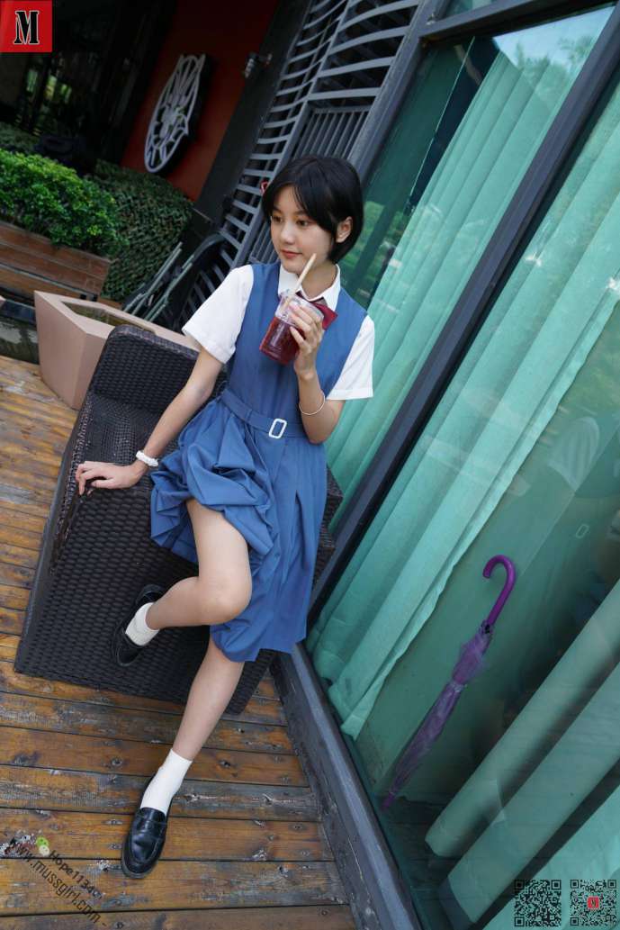 图片[2]-一副学生模样的短发姑娘【112P】20023-花间社