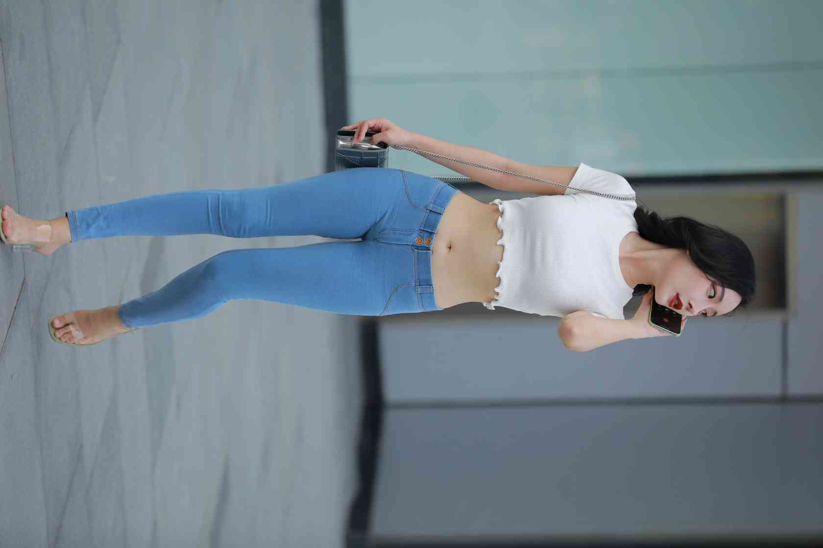 图片[4]-非常漂亮的紧身牛仔裤女孩【115P】04016-花间社