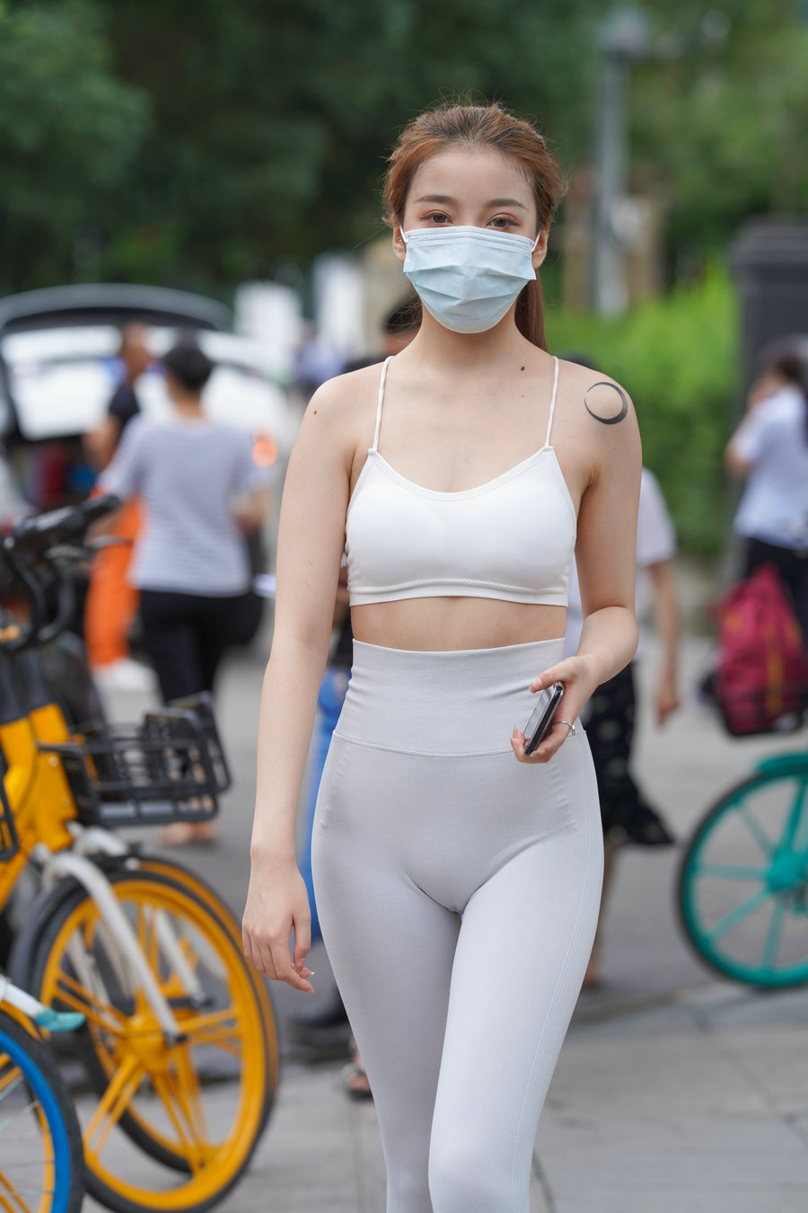 图片[2]-灰色瑜伽裤女孩 J1323 723P4V-17.9GB-花间社