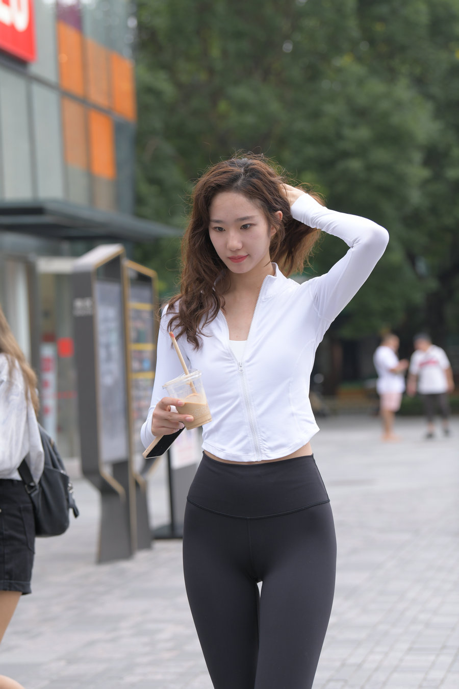 图片[3]-像刘亦菲的黑色瑜伽裤女孩J2237 340P1V-14.8GB-花间社