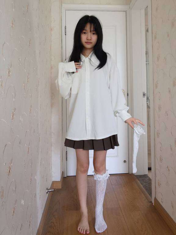 图片[1]-百褶裙可爱又大方的小姑娘【122P】20002-花间社