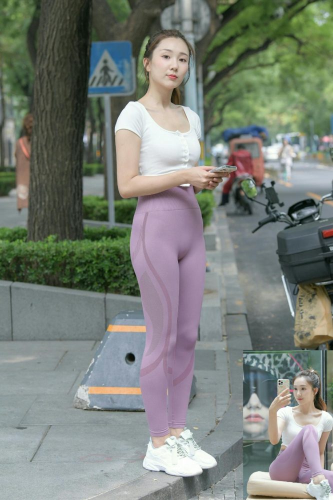 图片[5]-香芋色瑜伽裤高马尾漂亮女孩J2206 545P1V-19.1GB-花间社