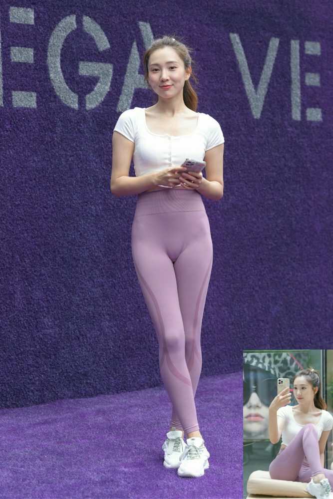 图片[4]-香芋色瑜伽裤高马尾漂亮女孩J2206 545P1V-19.1GB-花间社