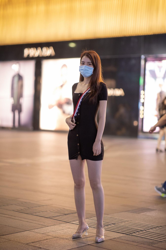 图片[4]-逛商场的黑色包臀裙美丽女孩【385P】00050-花间社