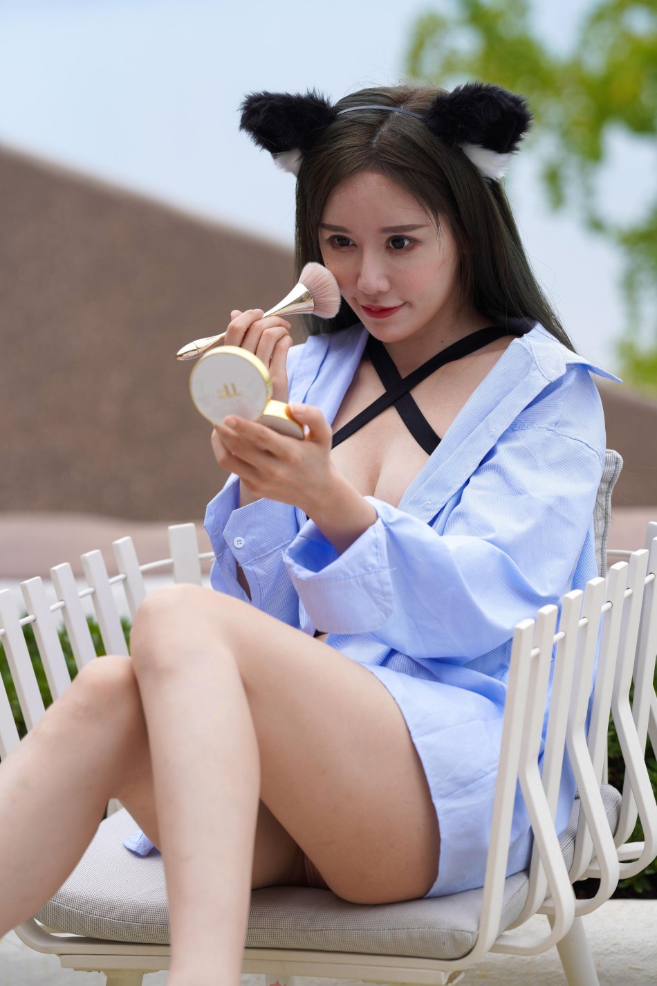 图片[5]-可爱的猫耳朵比基尼美少女【394P】00043-花间社