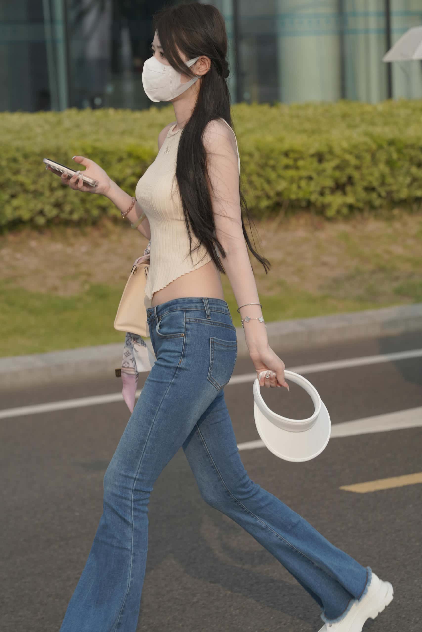 图片[3]-清纯喇叭牛仔裤女孩 -J3591【79P】-花间社