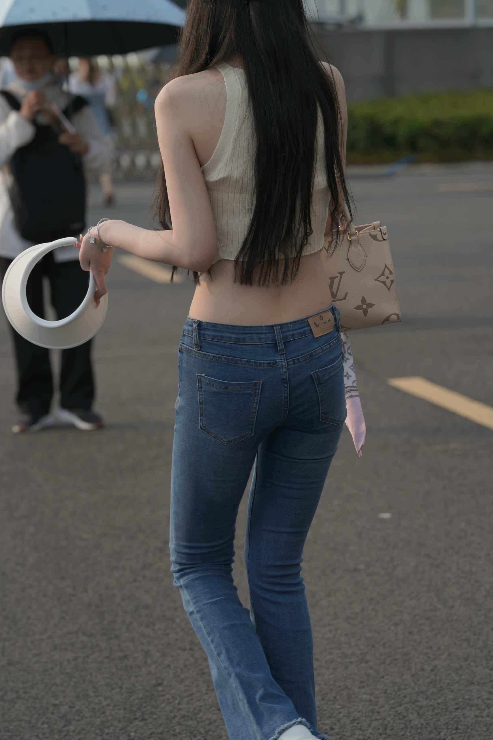 图片[4]-清纯喇叭牛仔裤女孩 -J3591【79P】-花间社