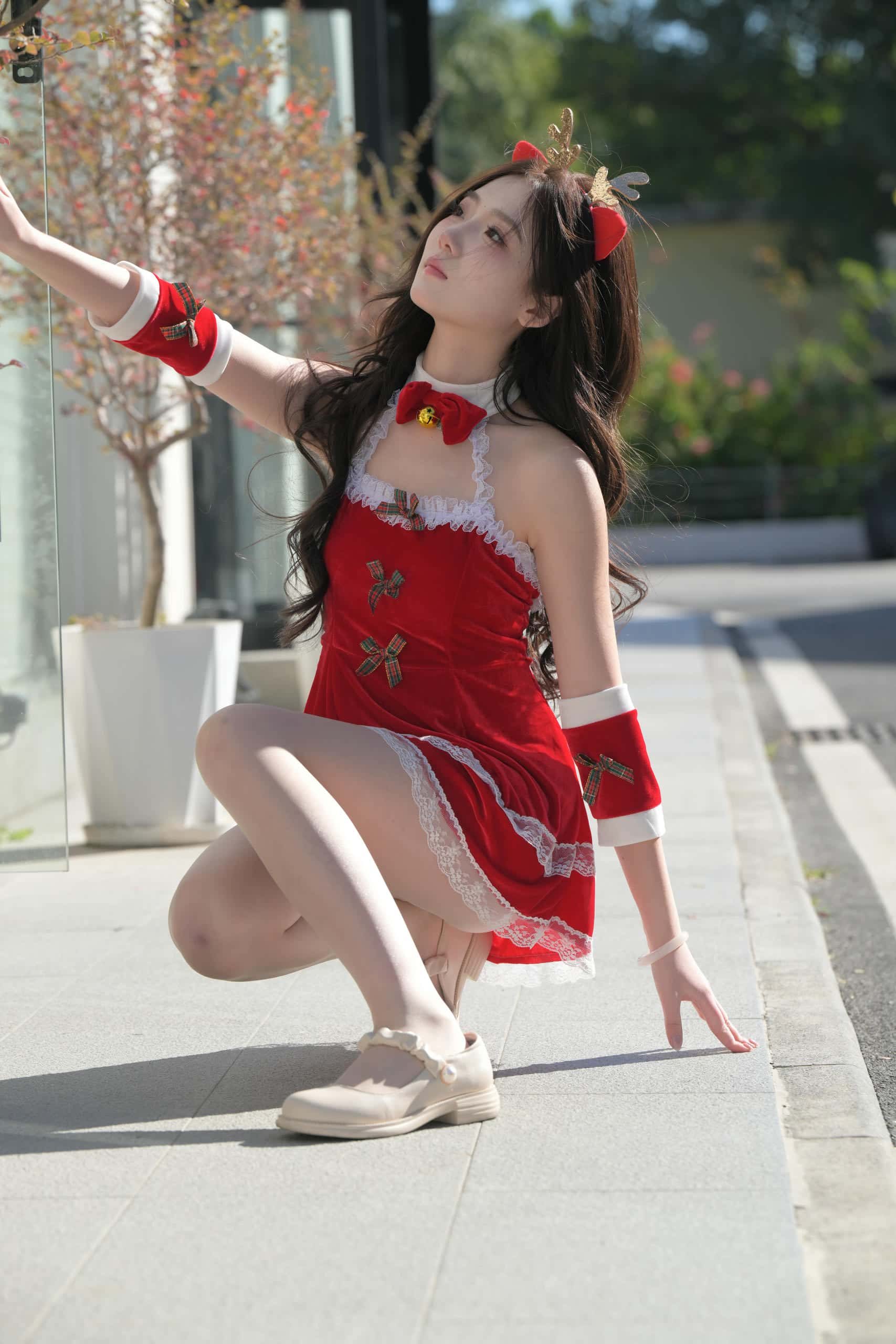 图片[5]-俏皮可爱的圣诞美眉 -J8264【1096P】-花间社