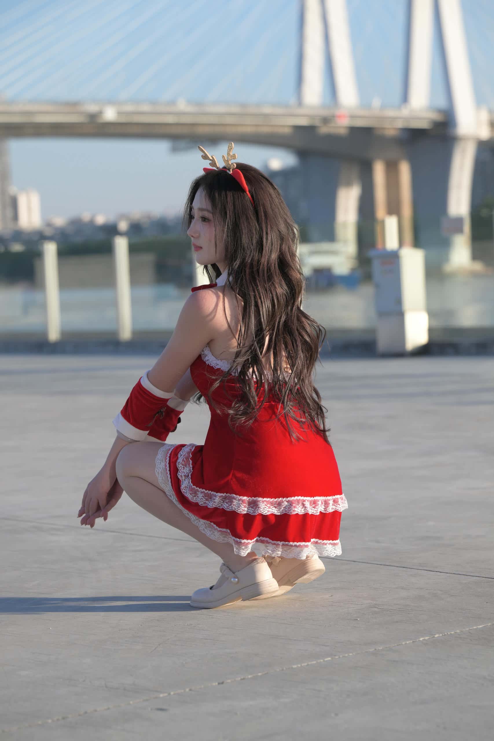 图片[2]-俏皮可爱的圣诞美眉 -J8264【1096P】-花间社