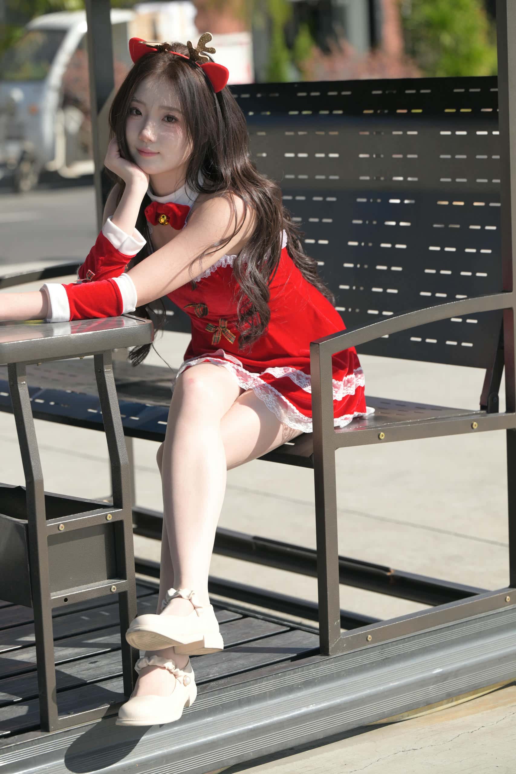 图片[6]-俏皮可爱的圣诞美眉 -J8264【1096P】-花间社