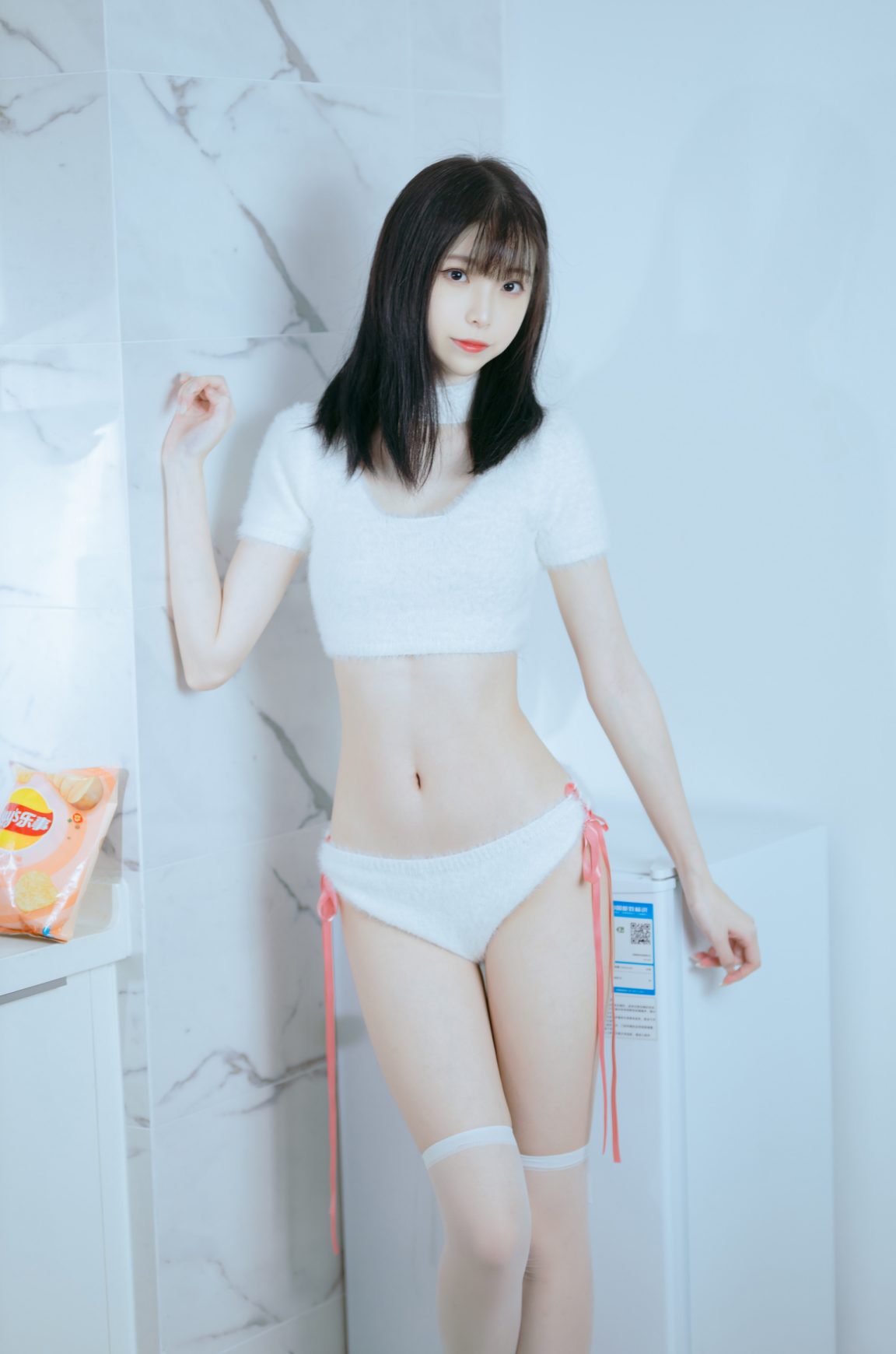 图片[1]-纯欲清纯白毛衣小姐姐 -P2009 【40P】-花间社