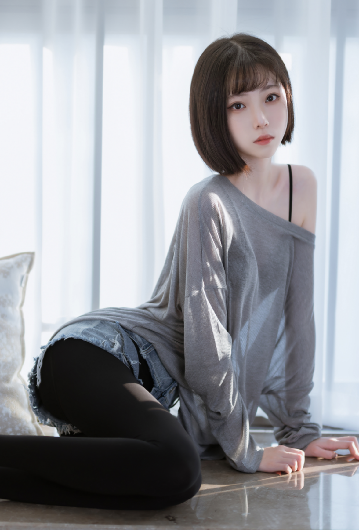 图片[2]-半透毛衣展现完美身材 -P2003 【40P】-花间社