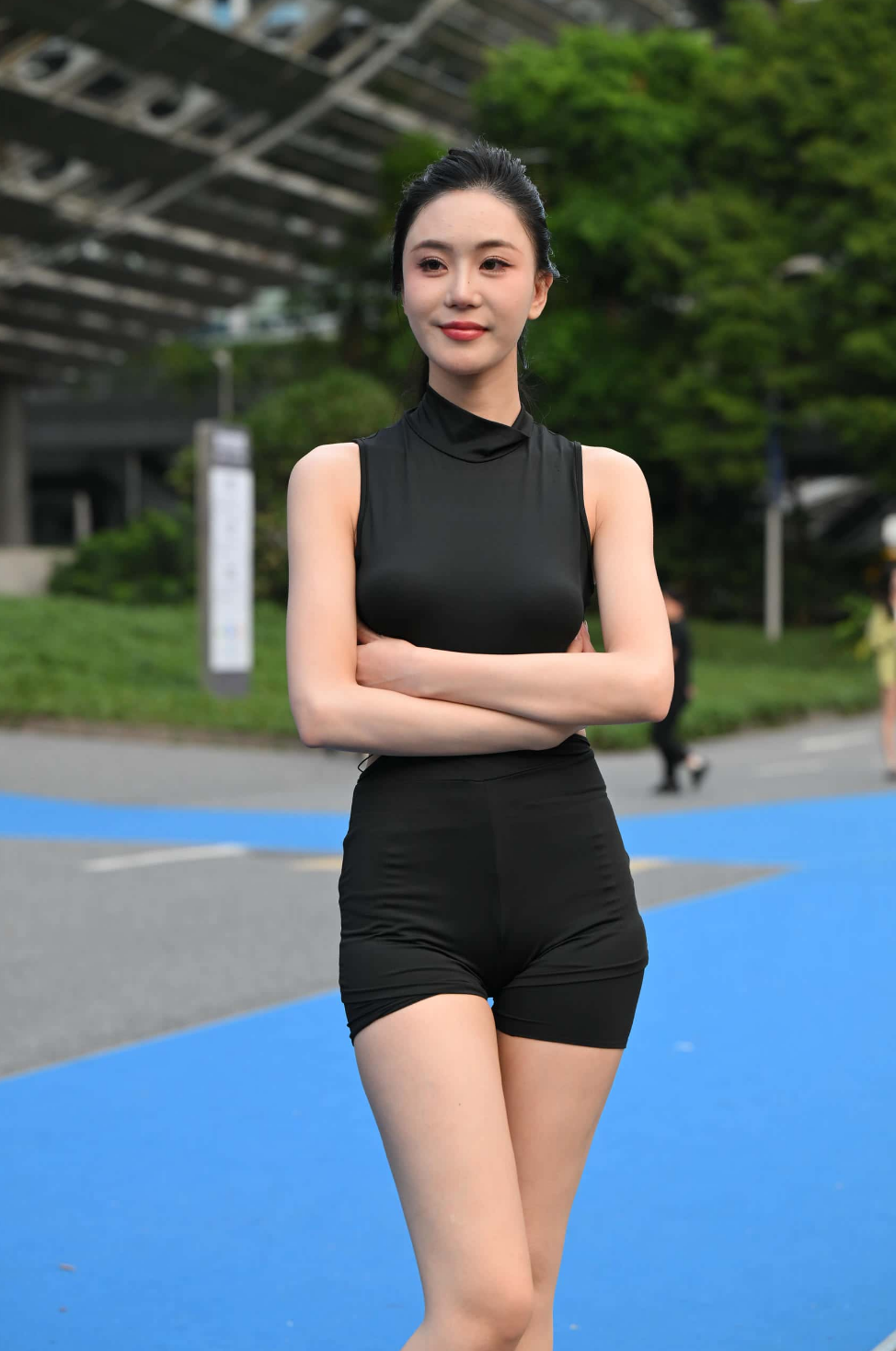 图片[1]-黑色连体衣妹子 -P0125【97P】-花间社