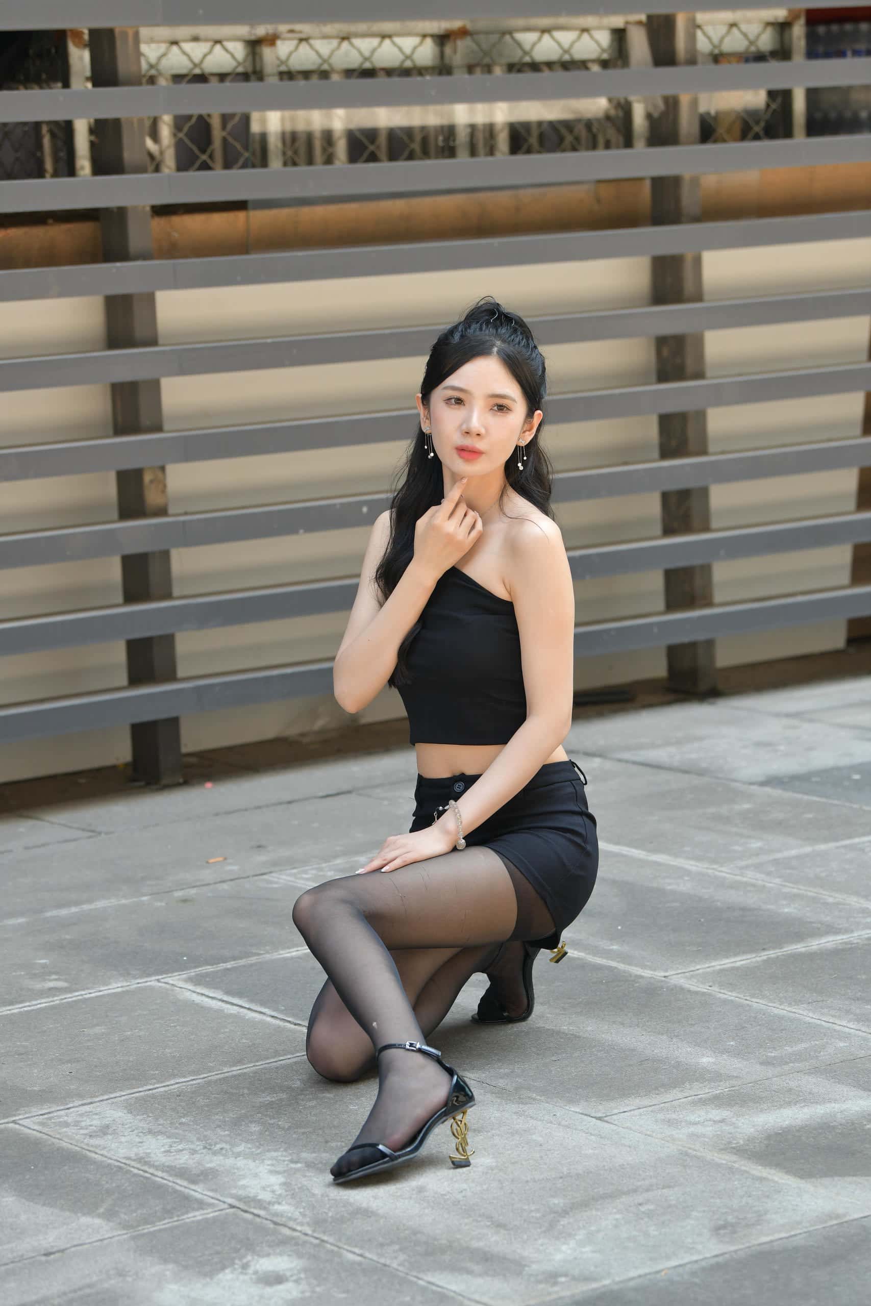 图片[3]-迷人黑色短裤-P3067-No.7596【117P】-花间社