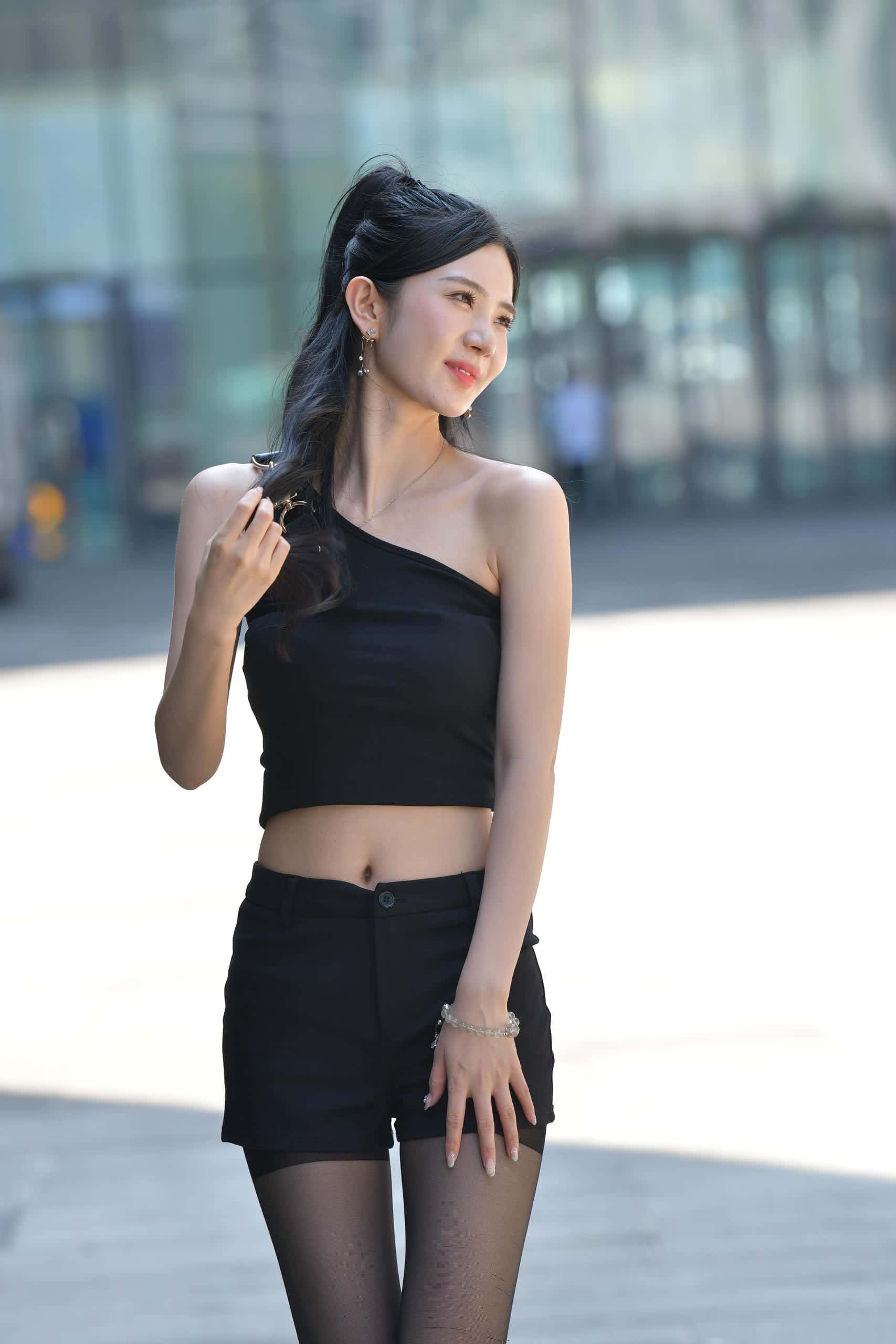 图片[2]-迷人黑色短裤-P3067-No.7596【117P】-花间社