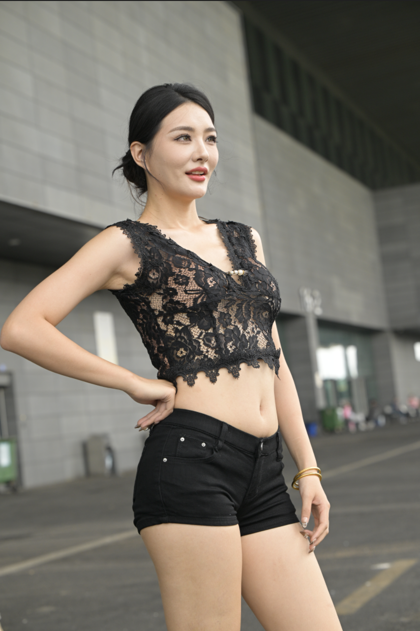 图片[2]-黑色短裤超美腿 – J9874【284P-6.50GB】-花间社