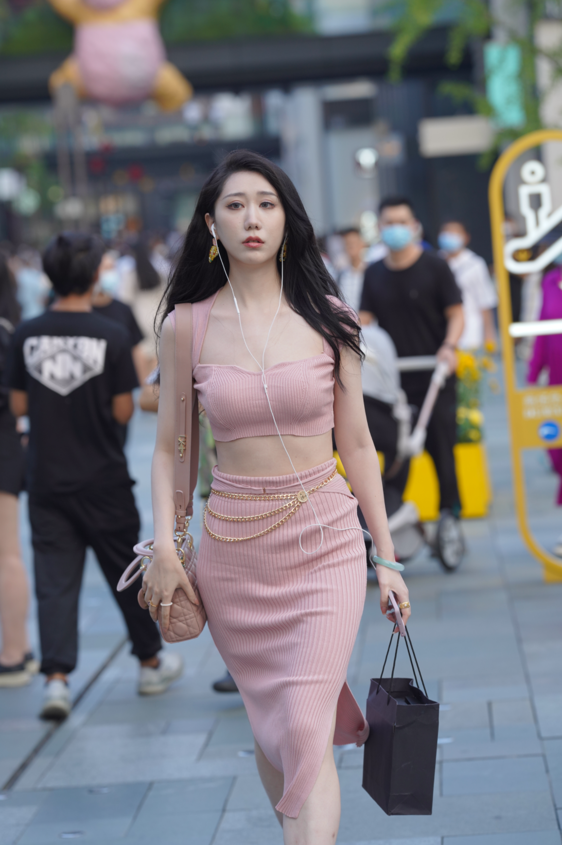 图片[1]-时尚甜美粉色套装裙 -P4093【172P】-花间社