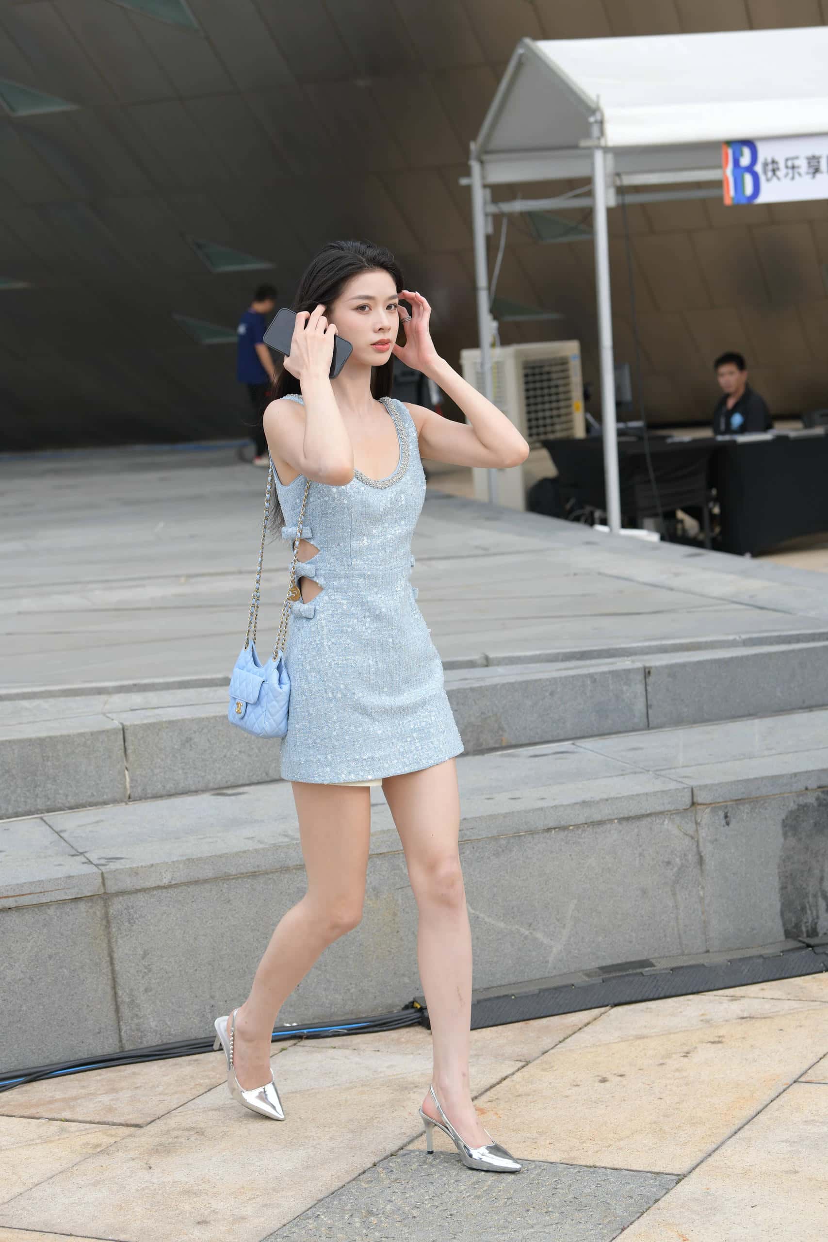 图片[3]-蓝色连衣裙温柔如水 -P4162【219P】-花间社