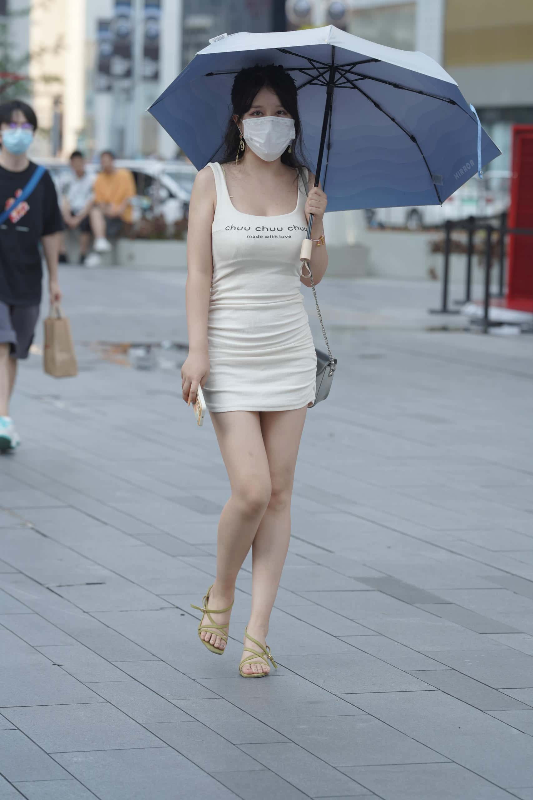 图片[1]-白色性感修身裙 -P4174 【106P】-花间社