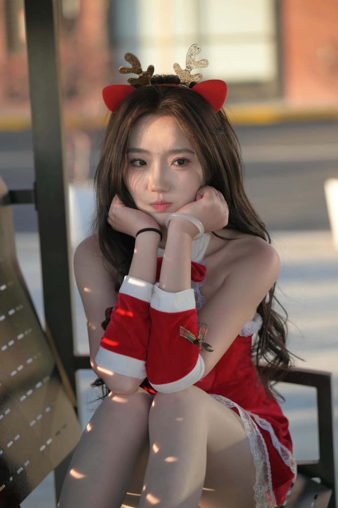 俏皮可爱的圣诞美眉 -J8264【1096P】-花间社