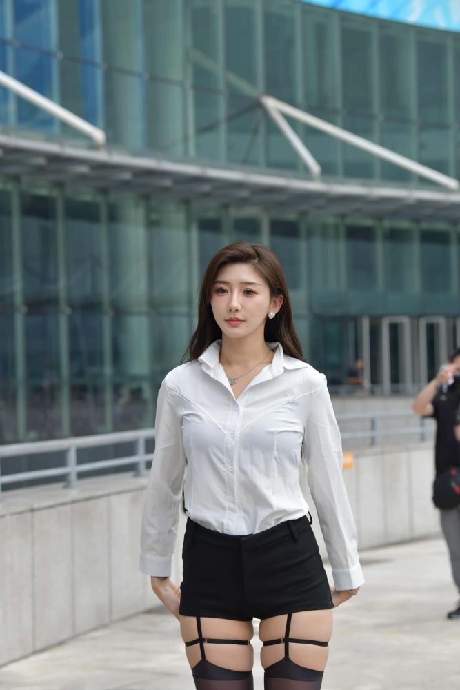 衬衫短裤黑白搭配 -P3077【128P】-花间社