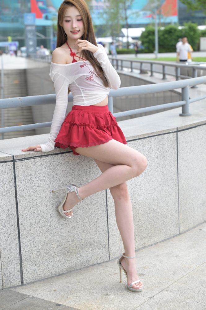 红裙甜妹小桂圆 - J9890【157P-3.24GB】-花间社