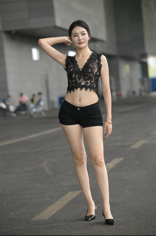 黑色短裤超美腿 - J9874【284P-6.50GB】-花间社